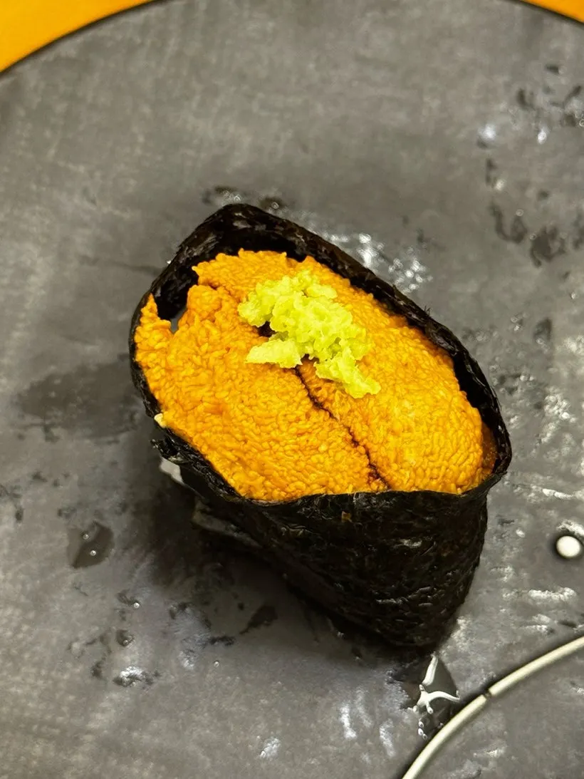 A piece of engawa sushi