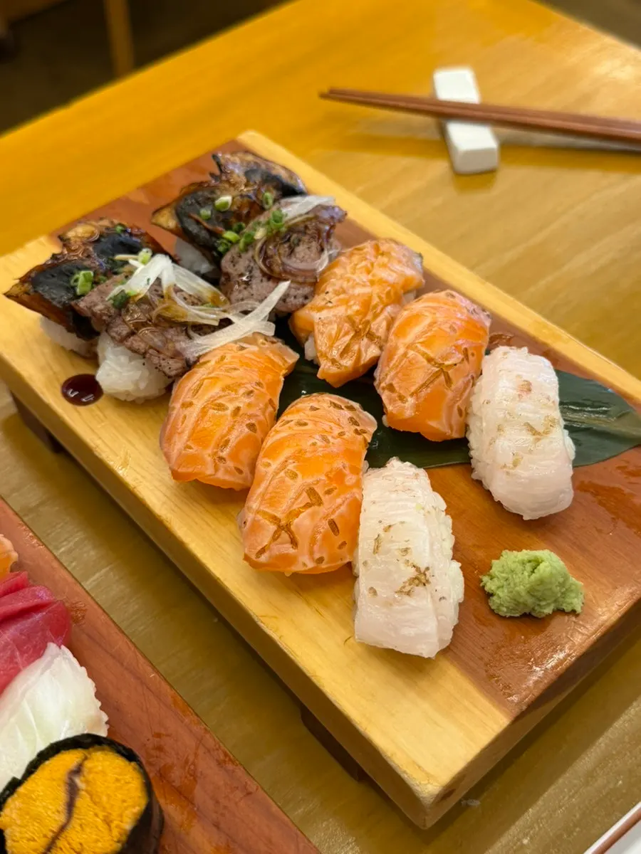 Close-up of the Special Sushi set