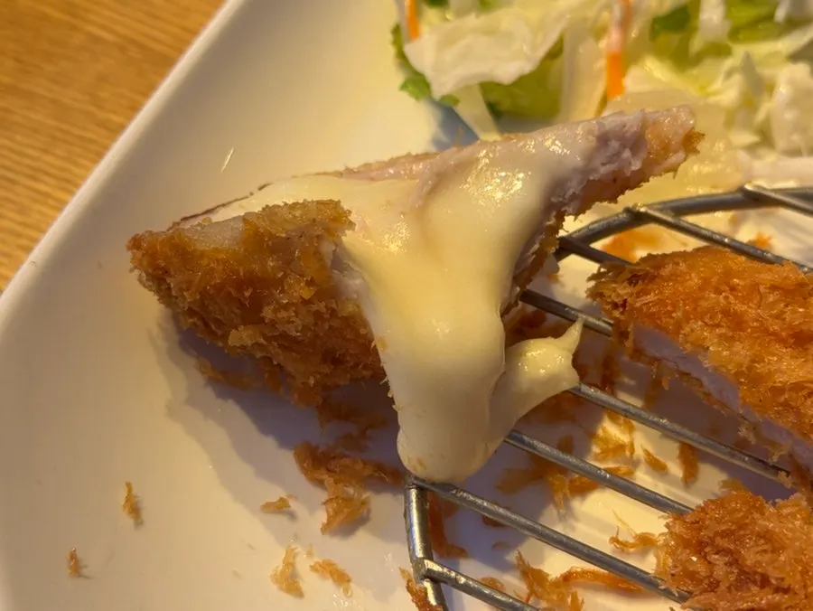 Crispy fried tonkatsu served with sauce