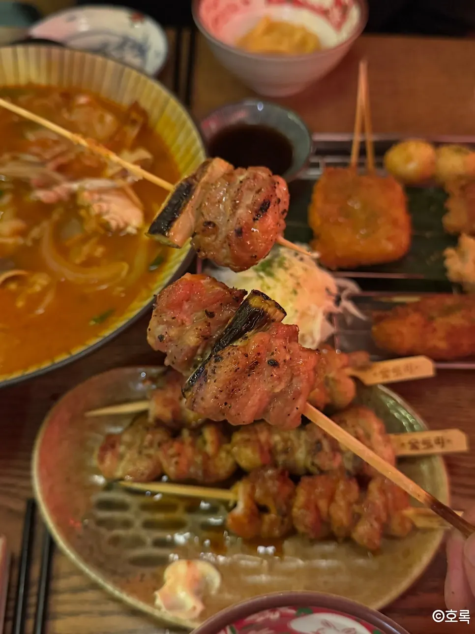 엉덩이꼬치 클로즈업