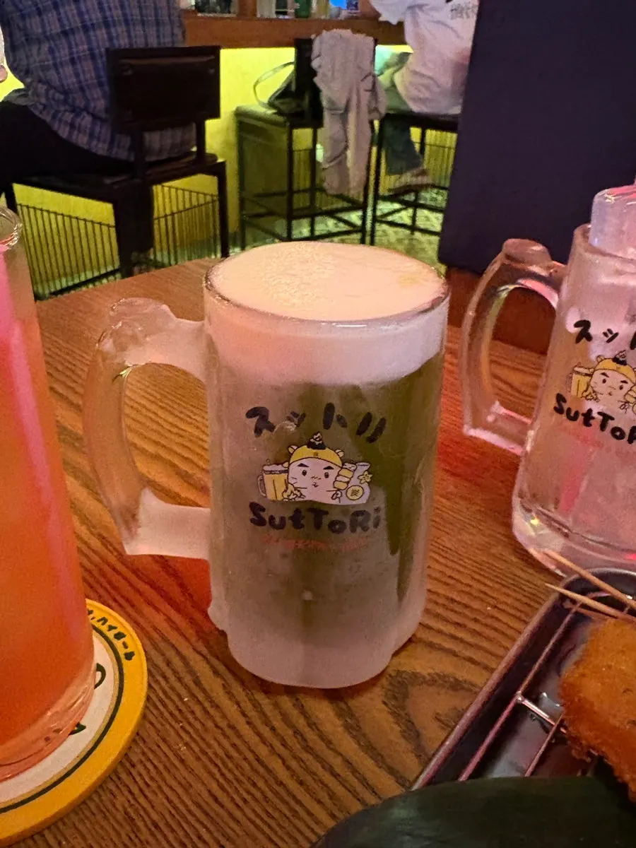 Drinks menu with draft beer and sours