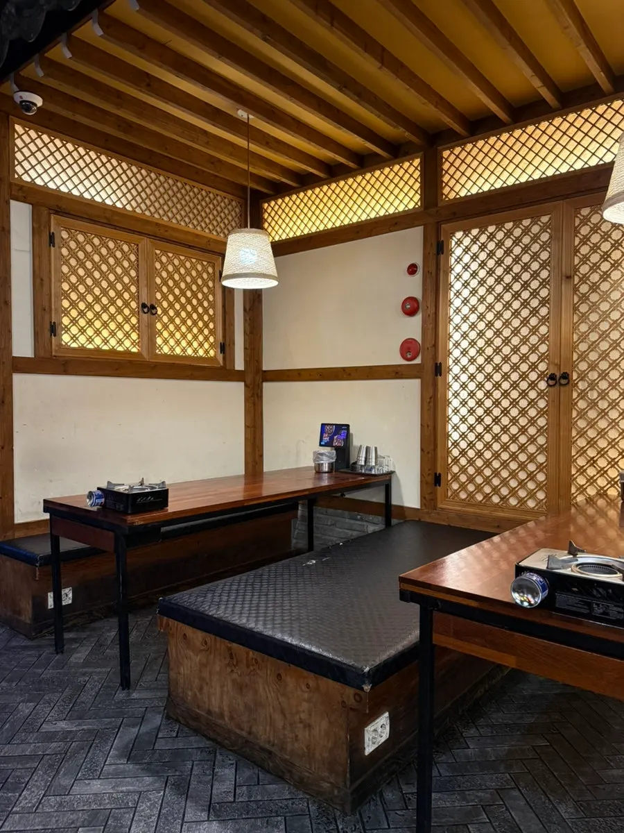 Group seating with a hanok-style interior