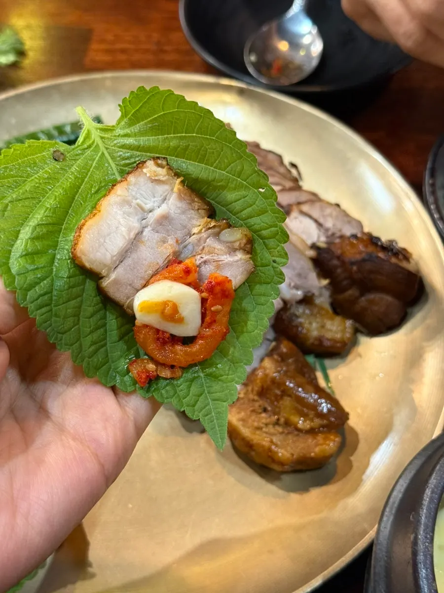 Seasoned bossam kimchi sprinkled with sesame seeds