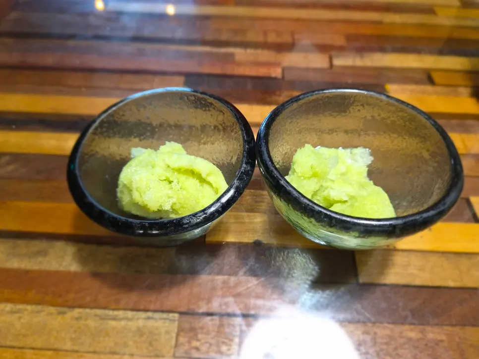 서비스로 나온 레몬맛 샤베트