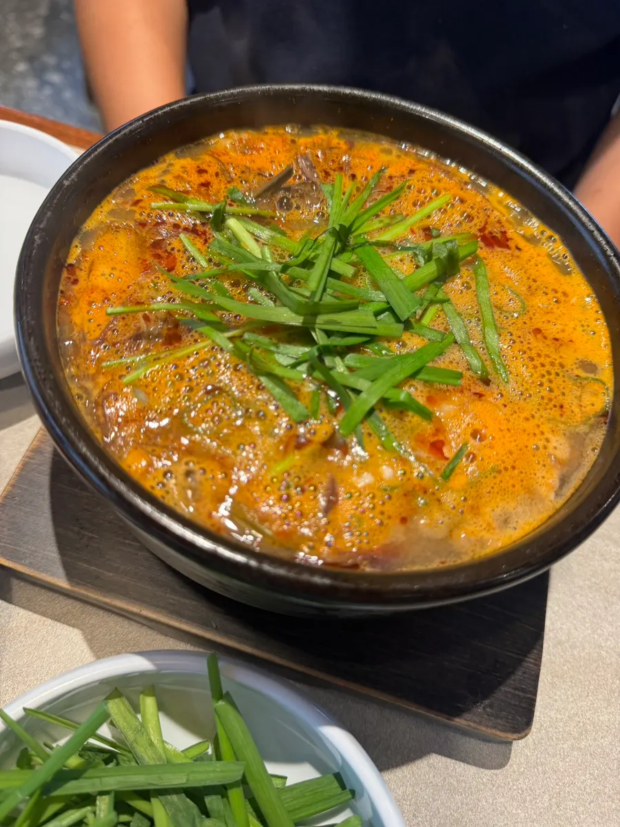 Ordering gosari gukbap dishes