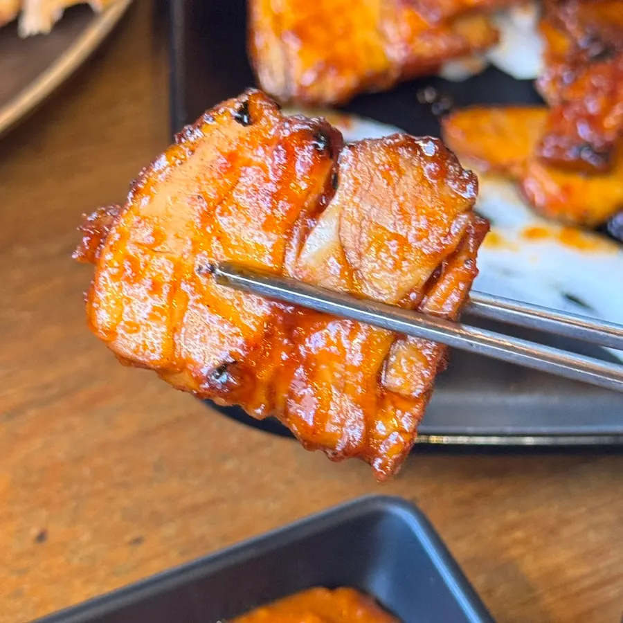 Spicy bossam received through the review event