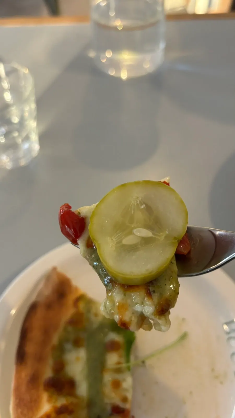 Pizza with chewy dough