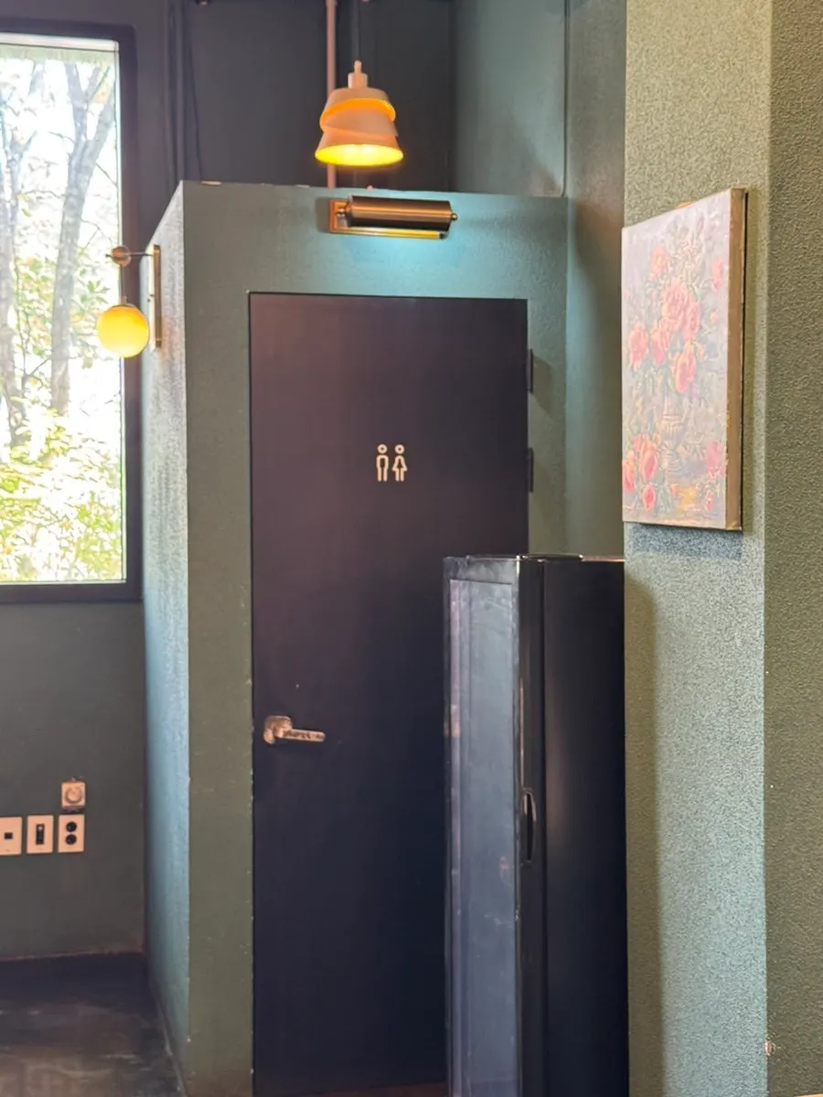 Restroom inside the restaurant
