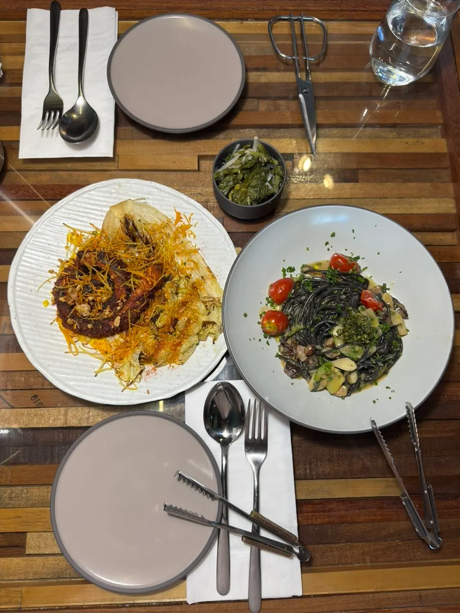 Three dishes set on the table