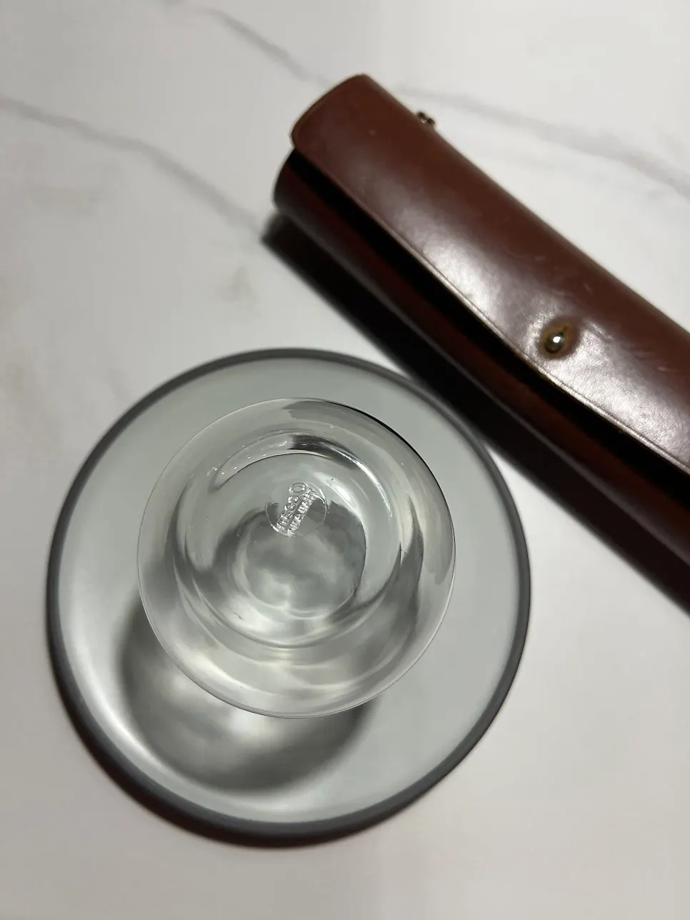 The rolled-up menu and cups at Form