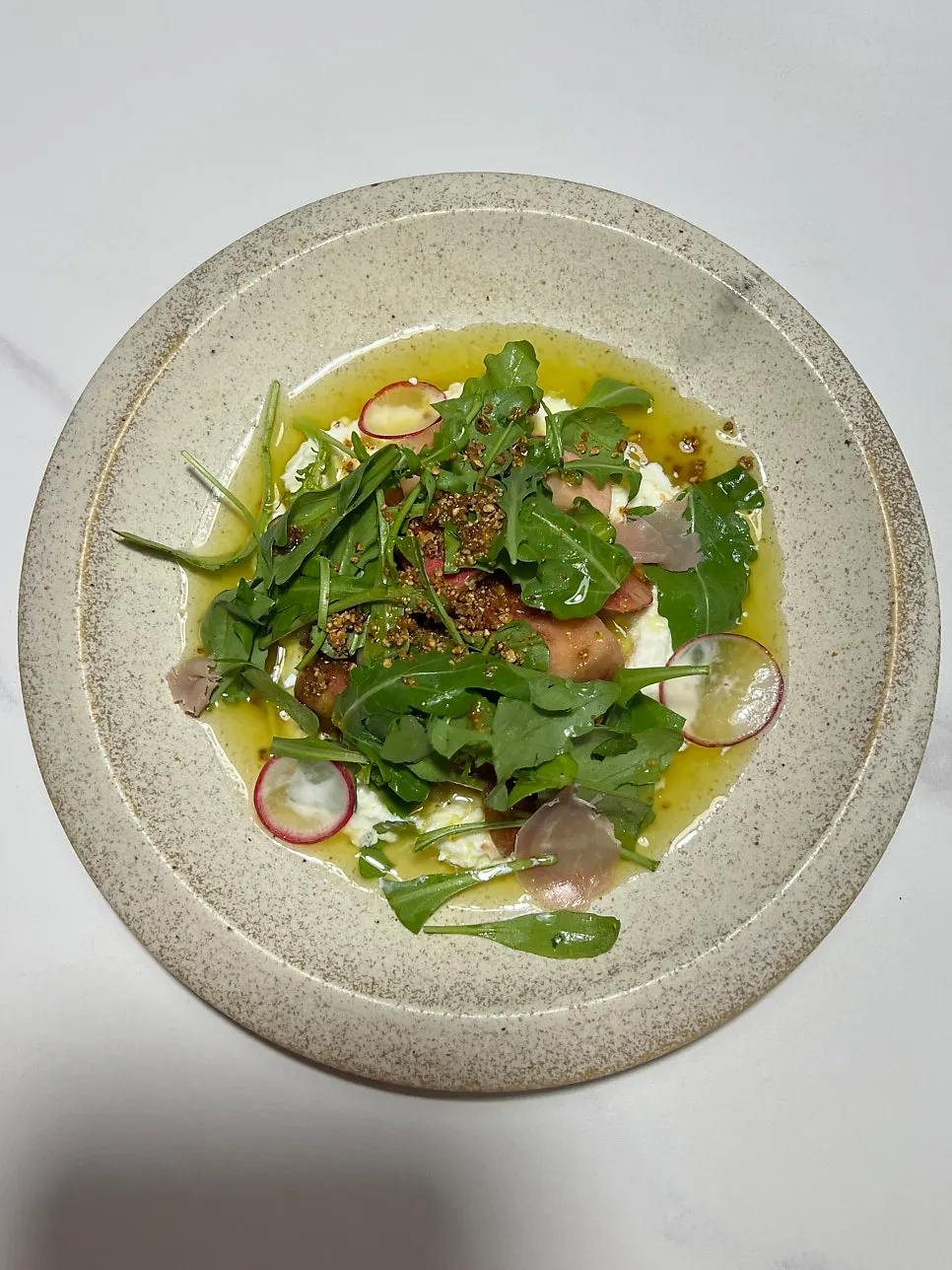 Fig and peach seasonal fruit salad