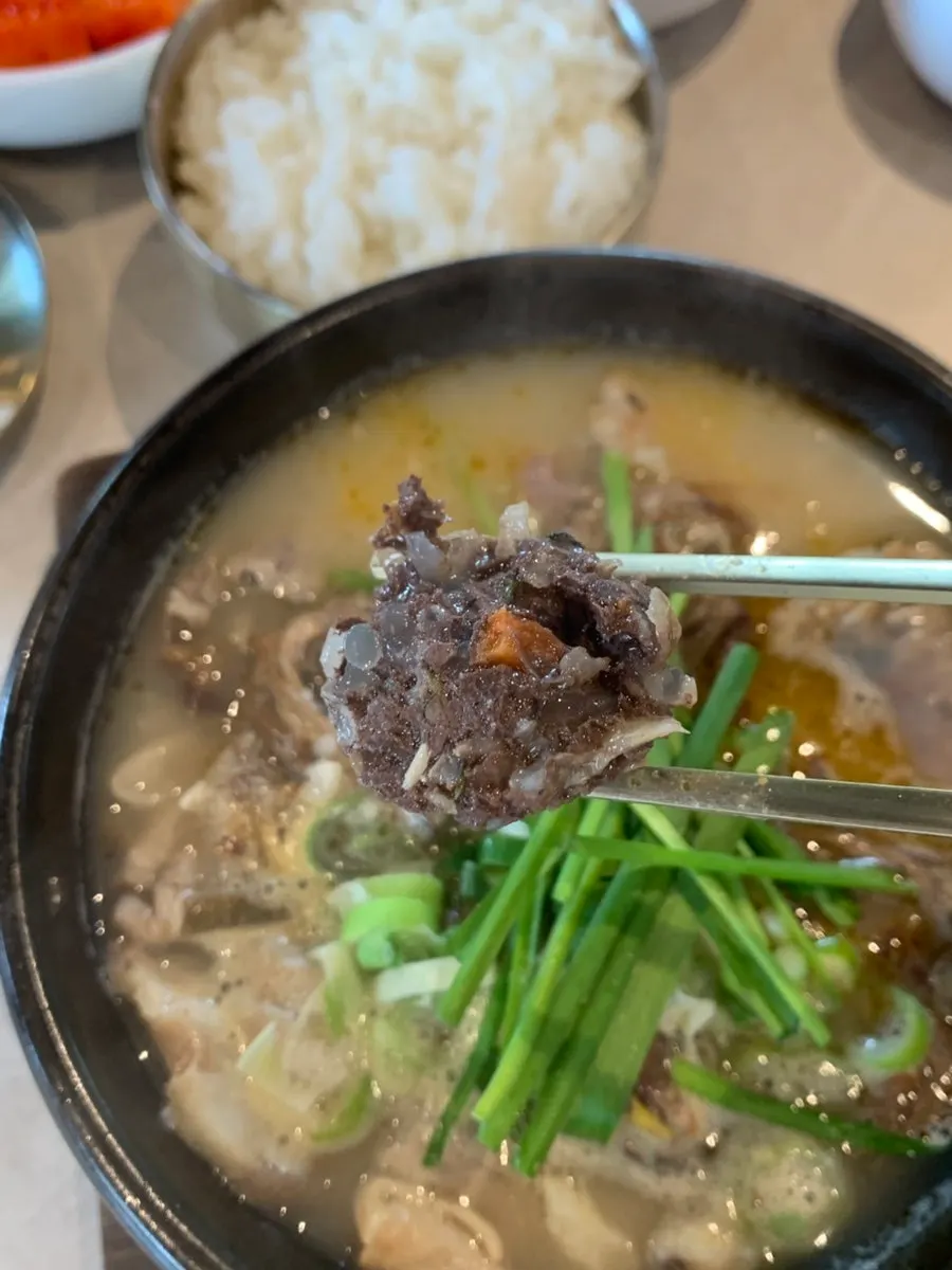 Sundae-guk with gosari and sundae