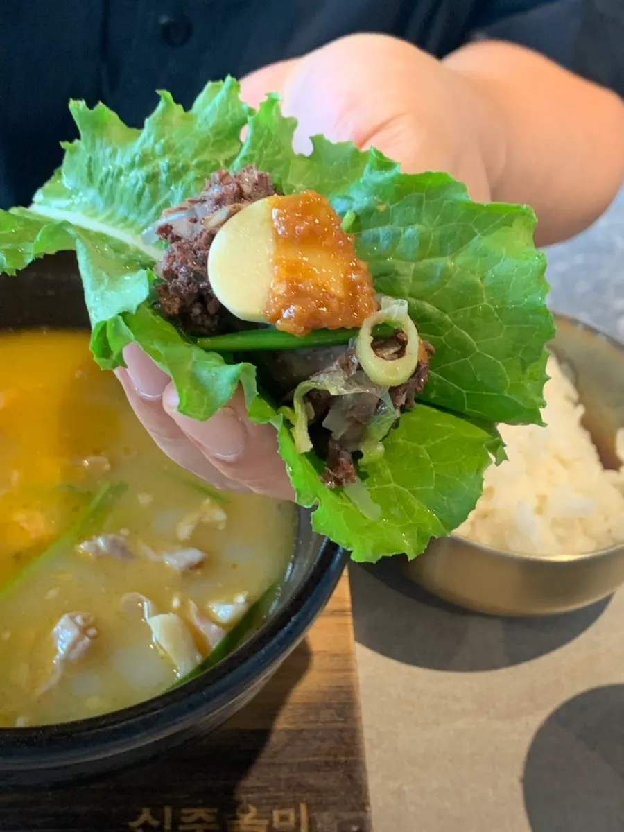 Gat sundae-guk with clean, deep broth