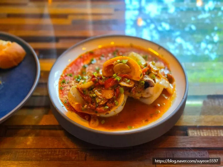 Korean beef tartare on bread