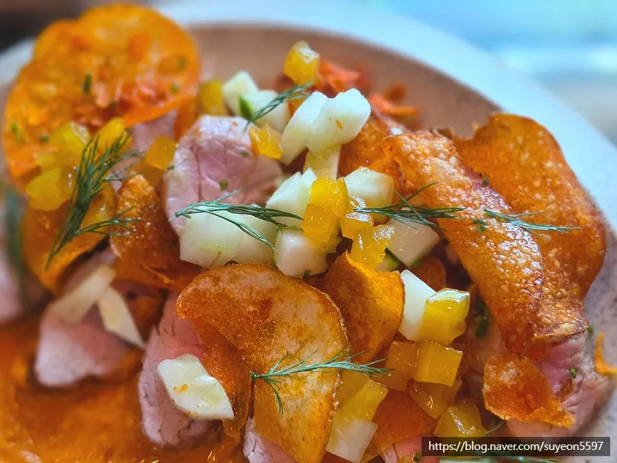 Pork tenderloin with romesco sauce