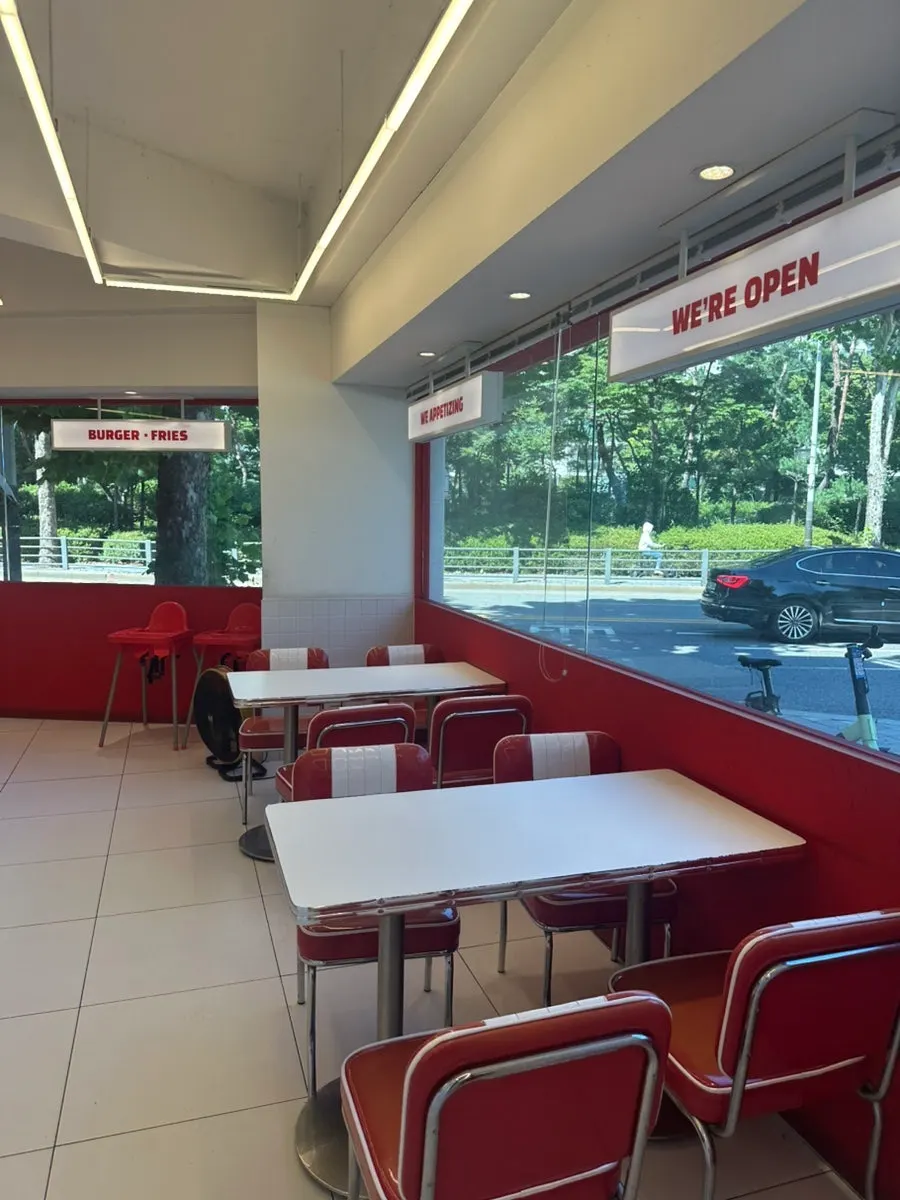 Group table in red and white color scheme