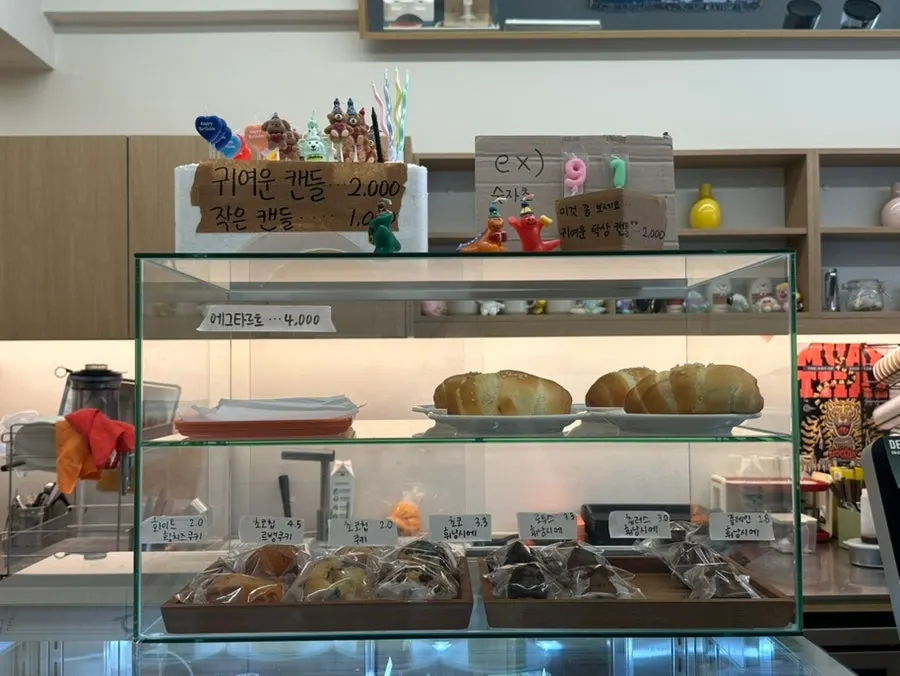 Display of egg tarts and baked pastries