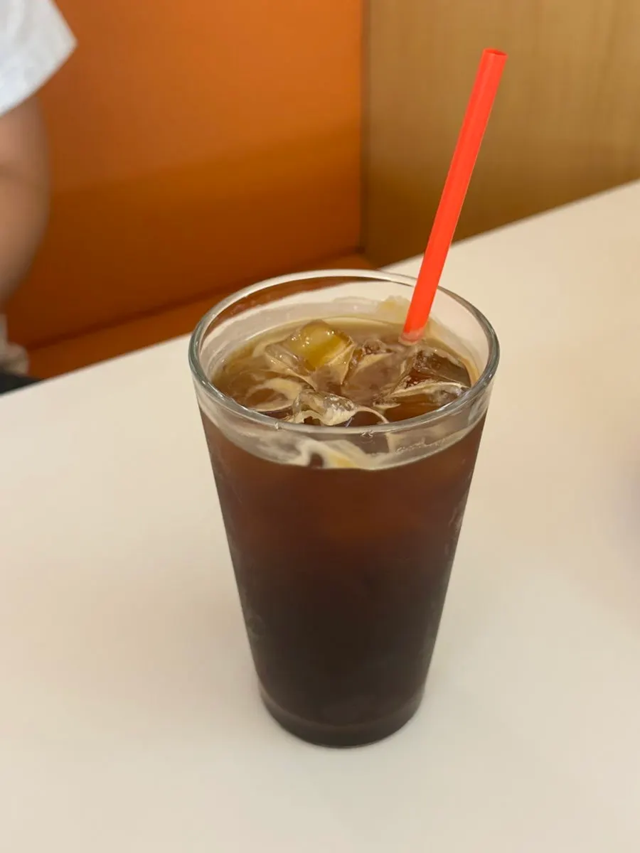 A cup of iced Americano
