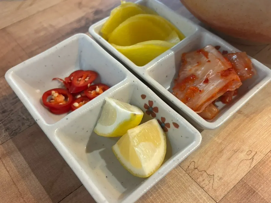 메뉴별 맛있게 먹는 방법 안내판
