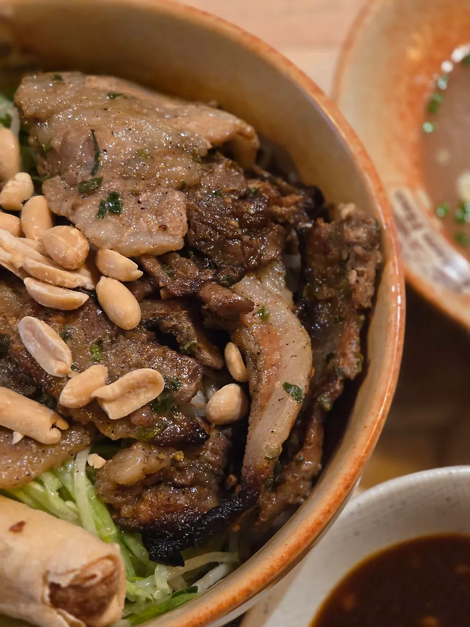Noodles and meat in the bulgogi bibim guksu
