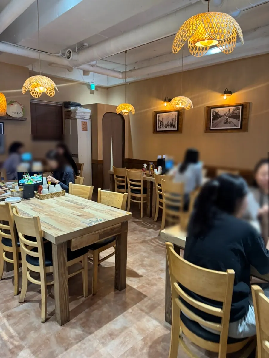 Madam Hao interior seating with local Vietnamese-style decor