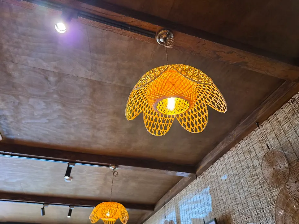 A finished meal at a table at Madam Hao