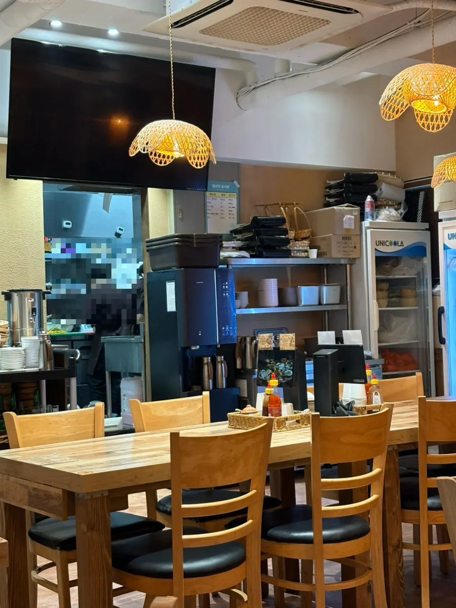 Spacious, clean seating inside Madam Hao