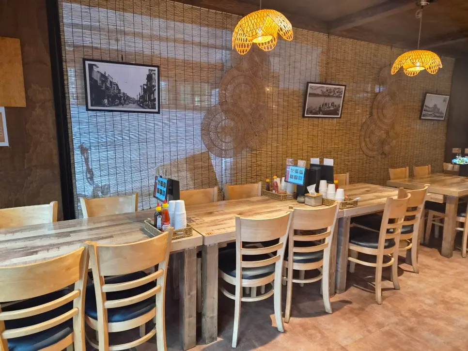 Warm-toned interior view of Madam Hao
