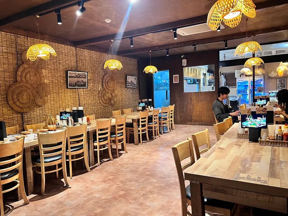 Spacious, clean main hall inside Madam Hao