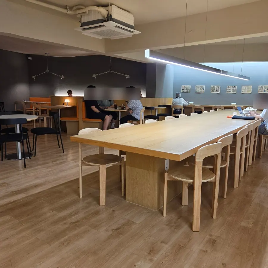 A neatly kept self bar in the café