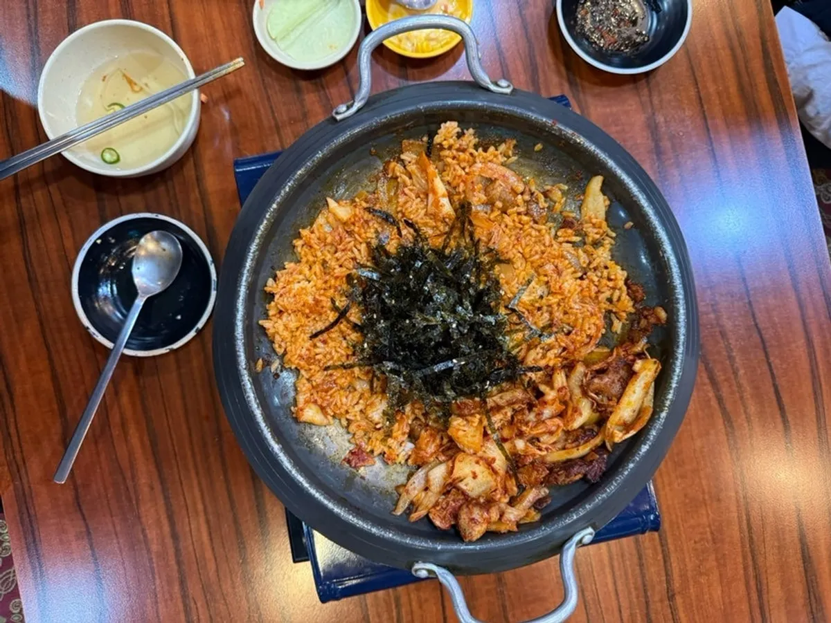 Fried rice from the review event on the grill plate