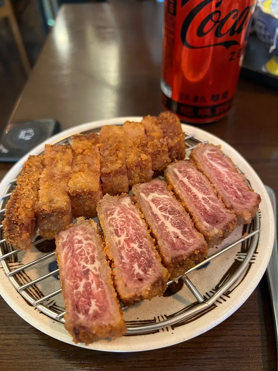 Comparison of tenderloin and striploin gyukatsu