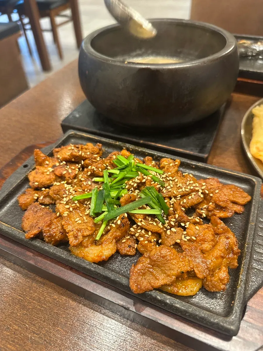Namul barley rice paired with grilled mackerel