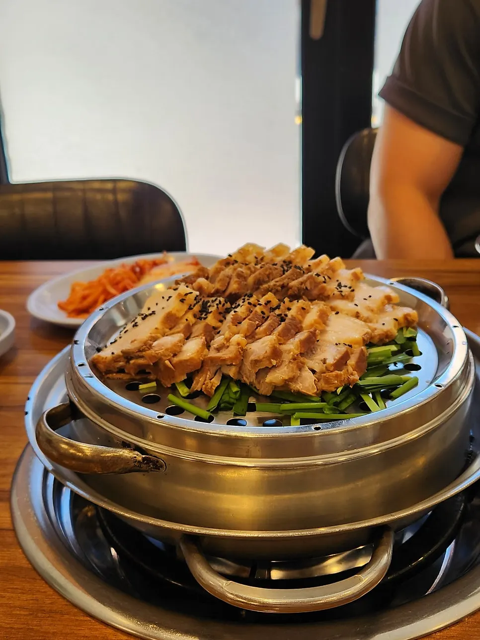 Bossam served hot at the table