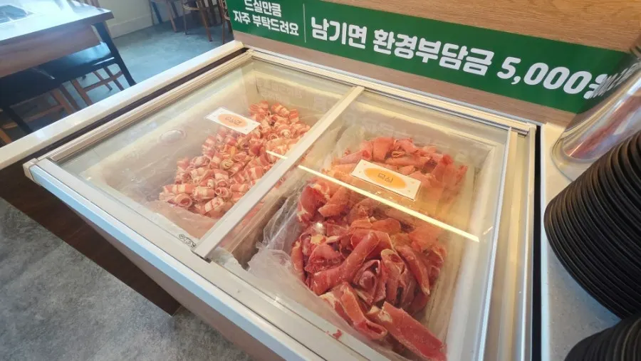 Plate of extra all-you-can-eat beef