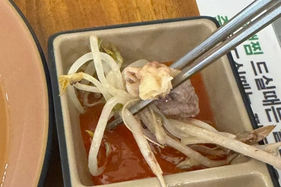 Shabu-shabu with soybean paste and soy sauce broths