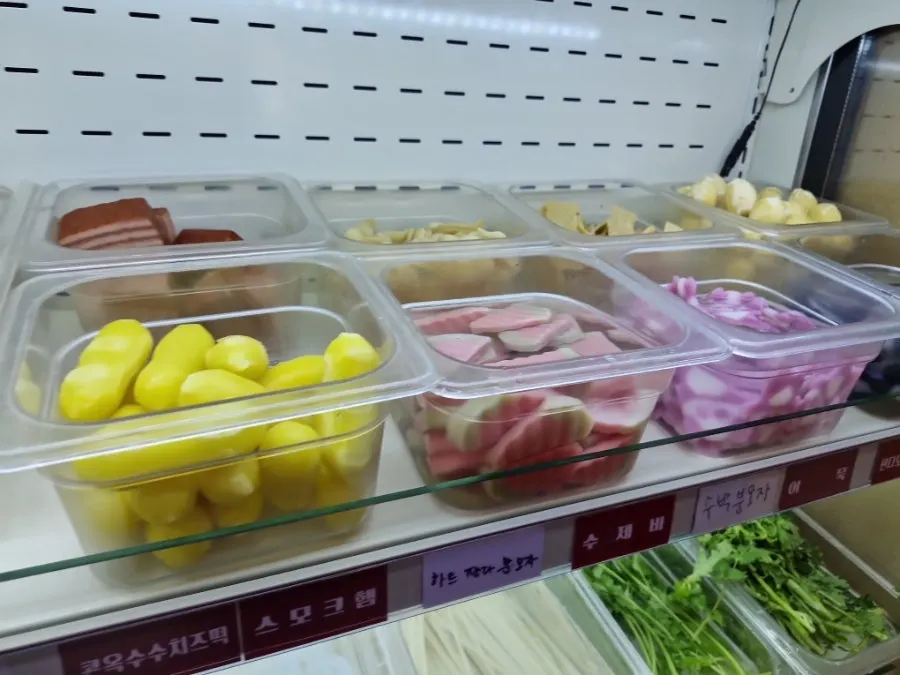 Wide selection of malatang ingredients