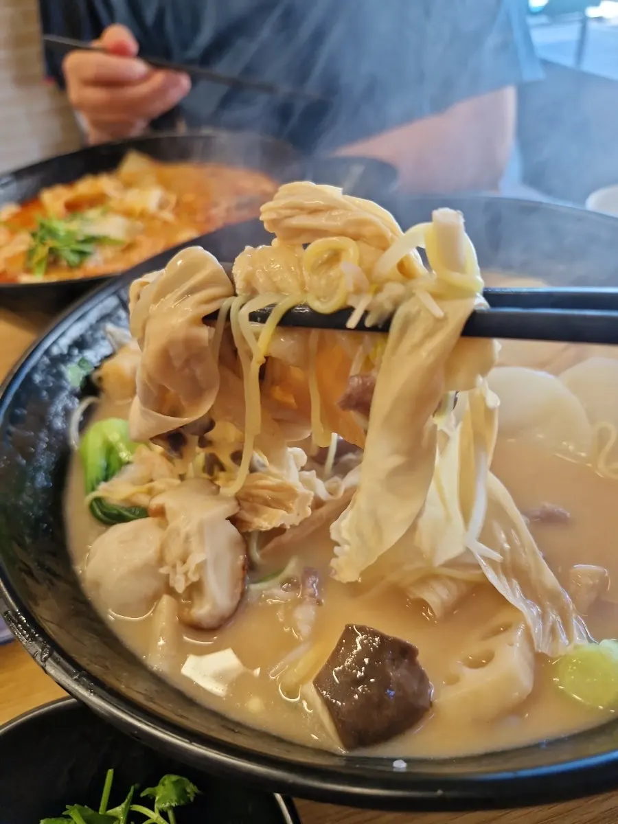 Malatang with a variety of ingredients