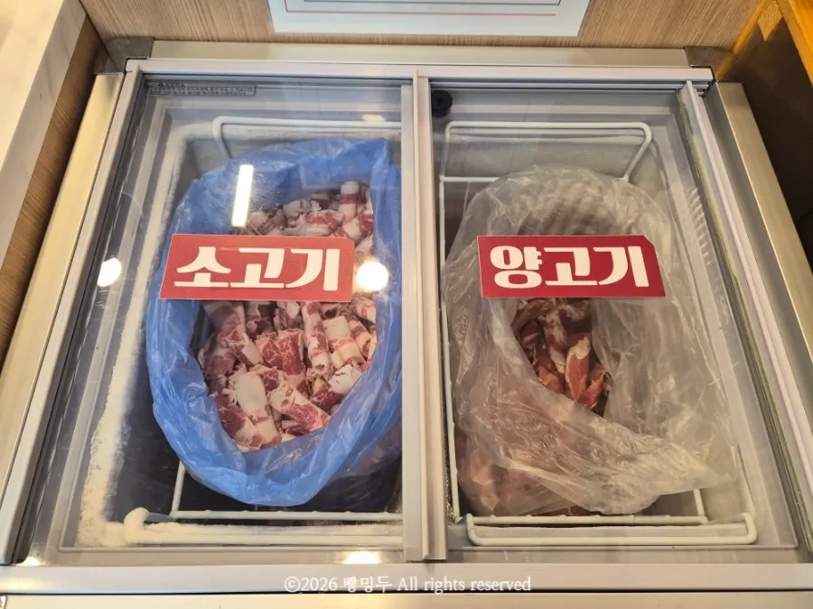 Meat section charged by weight with no extra fee