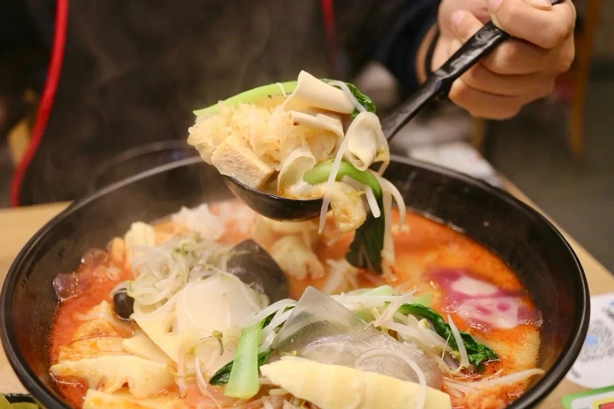 Malatang generously filled with ingredients