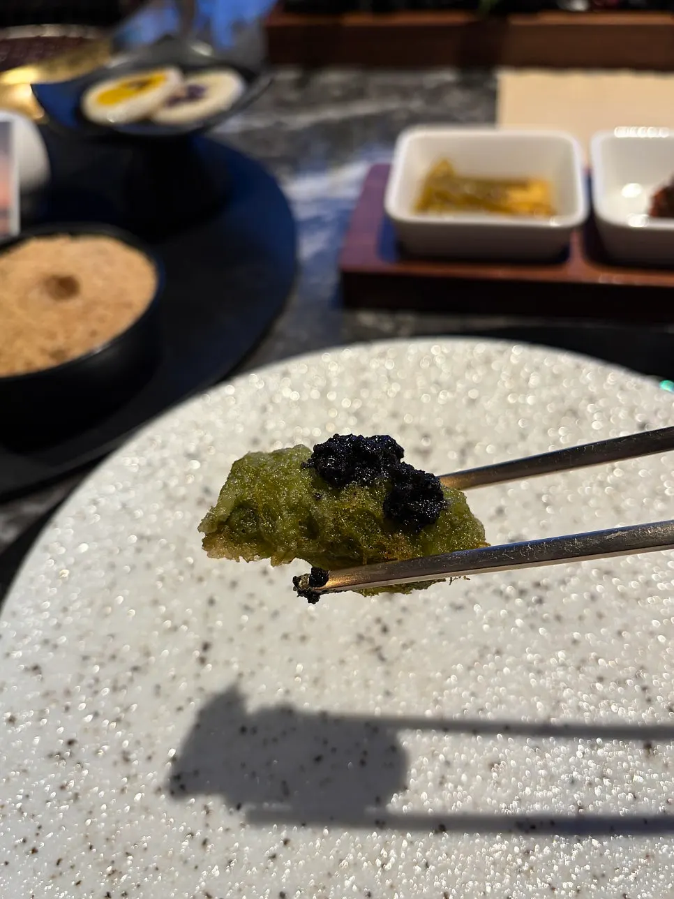 Tuna tataki and yukhoe with wasabi mayo appetizers