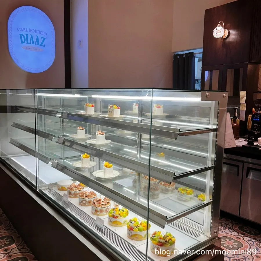 Cake and tea menu board at Diaz Cake Boutique
