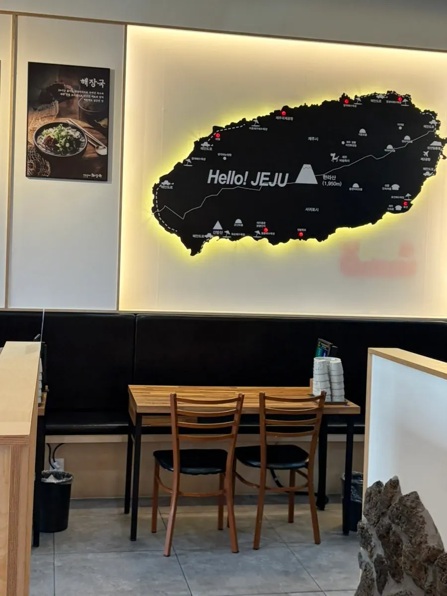 Roomy dining hall seating at the hangover soup restaurant