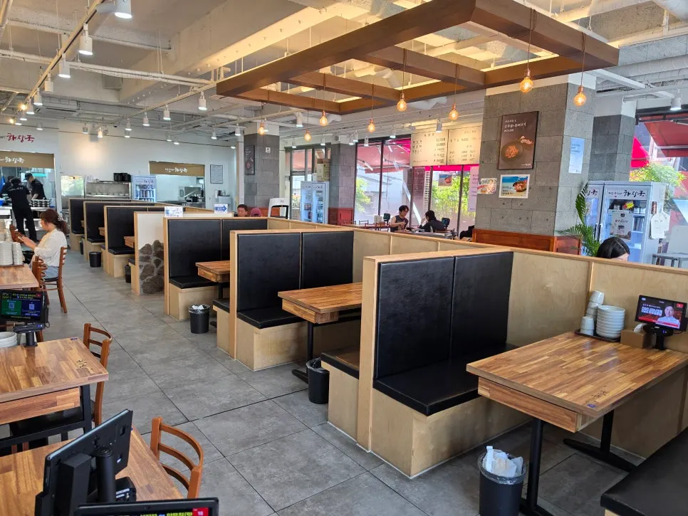 Interior with customers right after opening
