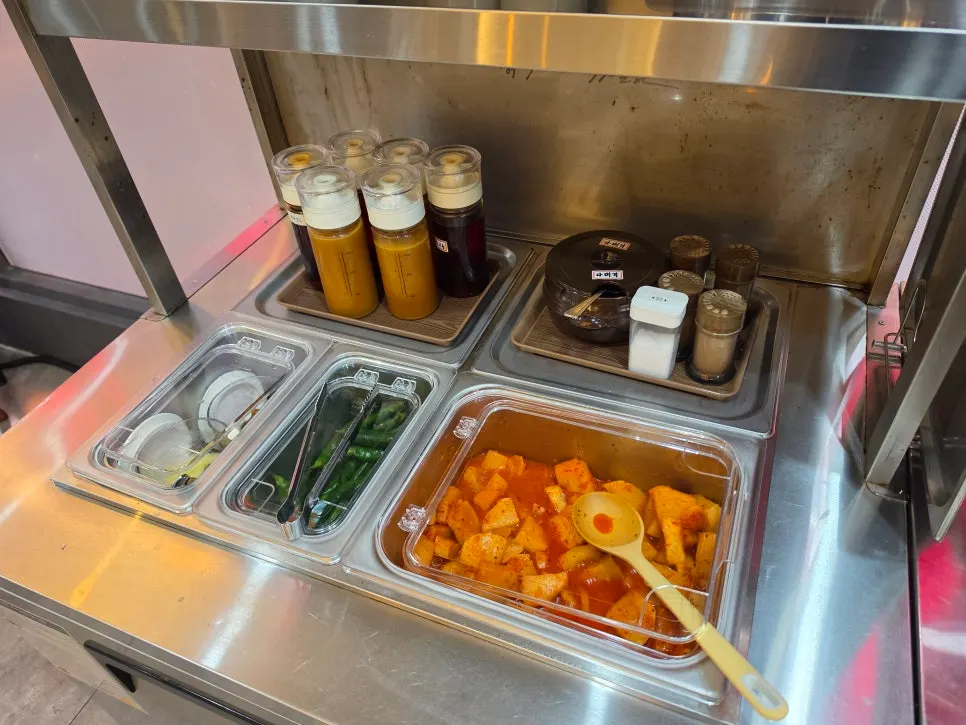 Self-serve bar with side dishes