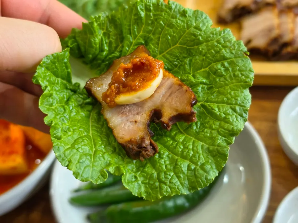 Close-up of moist, boiled pork