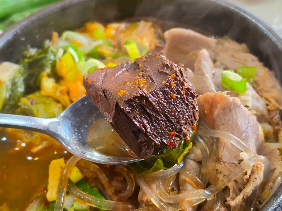 Haejangguk served boiling hot in an earthenware pot