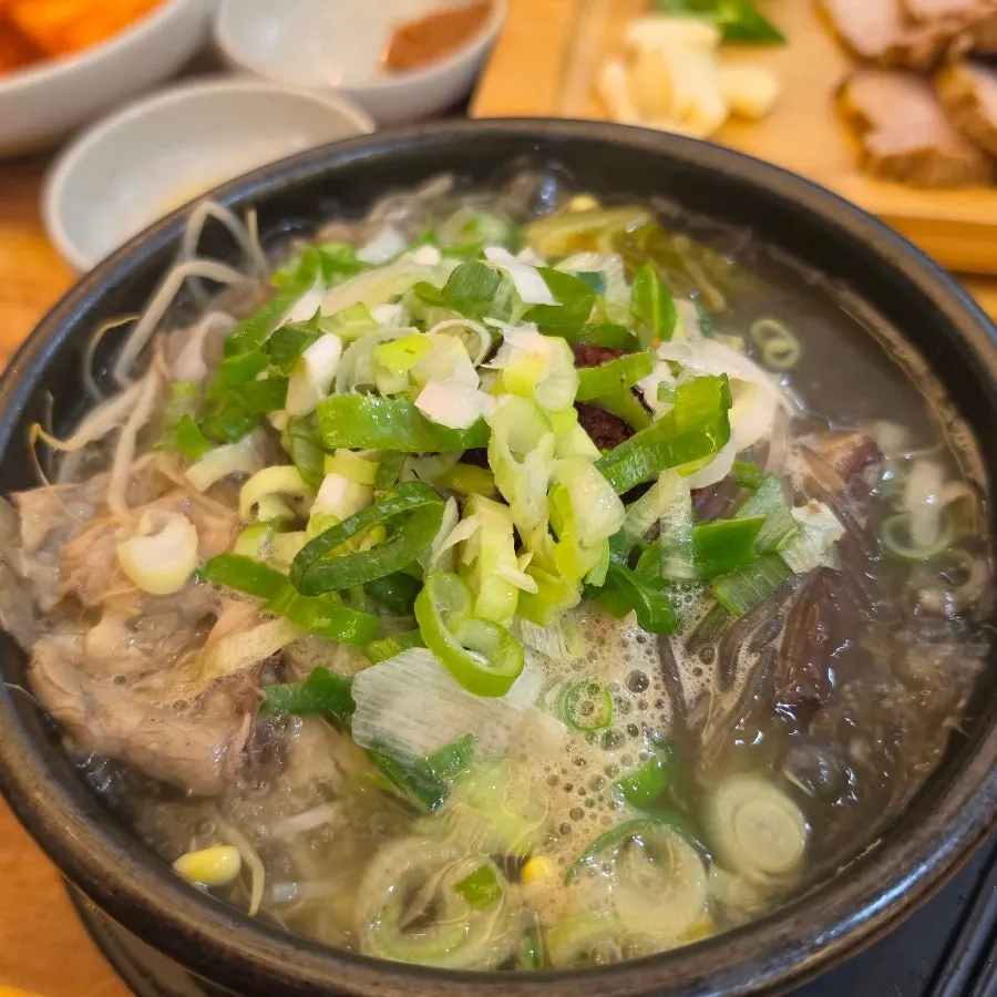 Close-up of dombe pork