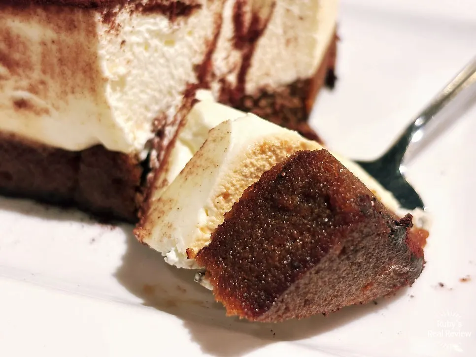 Moist tiramisu sponge soaked with coffee syrup