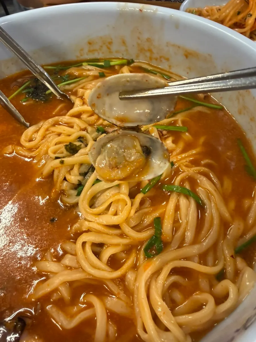 A bowl of kal-nakji with plump octopus visible